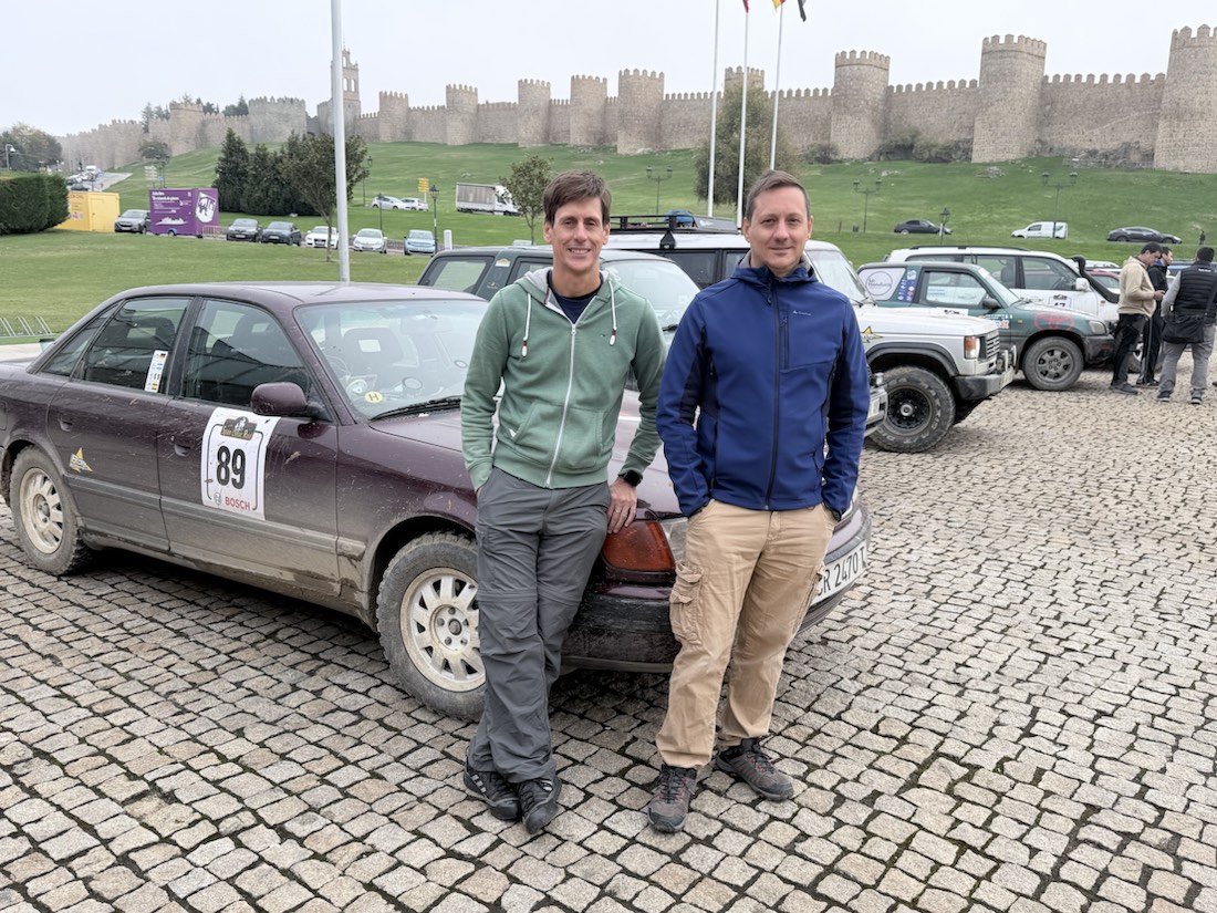 In front of the Ávila city walls.